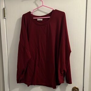 Maurices Deep Red Long Sleeve Top